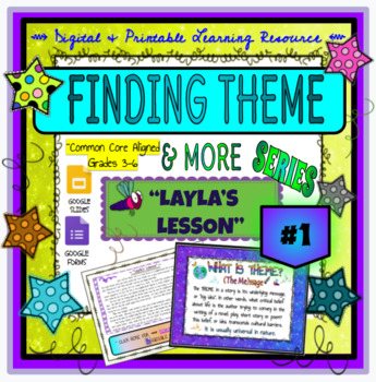 Preview of Finding Theme Distance/Digital Learning Resource #1 :   "LAYLA'S LESSON"
