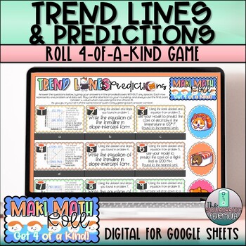 Preview of Finding Trend Lines & Making Predictions Game - Digital Self-Checking Activity
