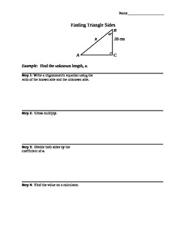 Preview of Finding Triangle Sides