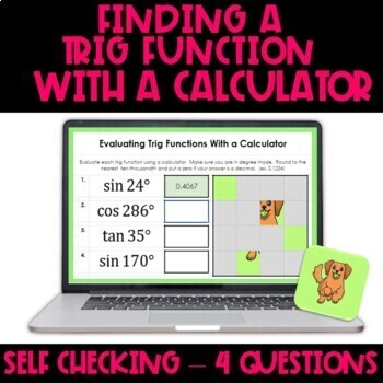 Preview of Finding Trig Functions Using a Calculator Digital Activity