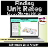 Finding Unit Rates: Self Checking Google Sticker Digital W
