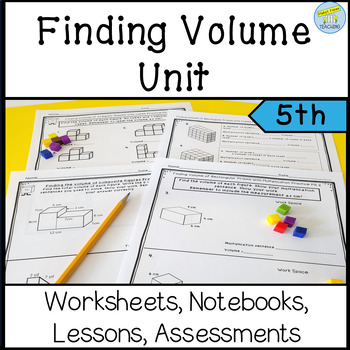 Preview of Finding Volume of Rectangular Prisms  Notebook, Practice Pages, & Assessments