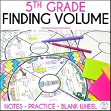 Finding Volume Doodle Math Wheel 5th Grade Guided Notes an
