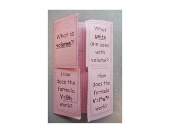 Preview of Finding Volume With Formulas Foldable