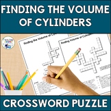 Finding Volume of Cylinders Math Crossword Puzzle