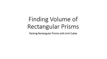 Preview of Finding Volume of Prisms (fractional edges) by Packing with Unit Cubes