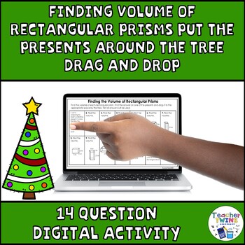 Preview of Finding Volume of Rectangular Prisms Christmas Present Drag and Drop Activity