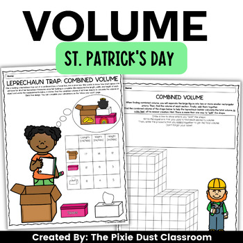 Preview of St. Patrick's Day Volume of Rectangular Prisms 5th Grade Math Center Activity