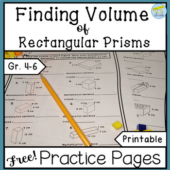 Preview of Finding Volume of Rectangular Prisms Using Multiplication Free Worksheets