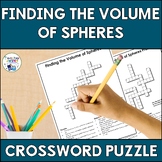 Finding Volume of Spheres Math Crossword Puzzle