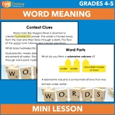 Finding Word Meaning PowerPoint Mini Lesson - Vocabulary S