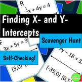 Finding X and Y Intercepts Scavenger Hunt Activity