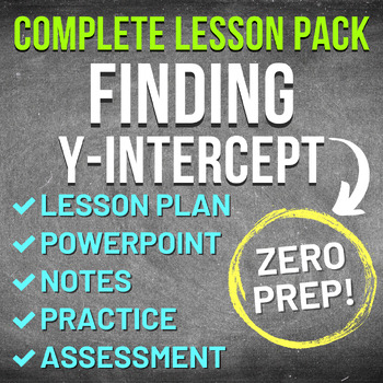 Preview of Finding Y-Intercept Worksheet Complete Lesson (NO PREP, KEYS, SUB PLAN)