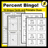 Finding a Percent Bingo Review Game