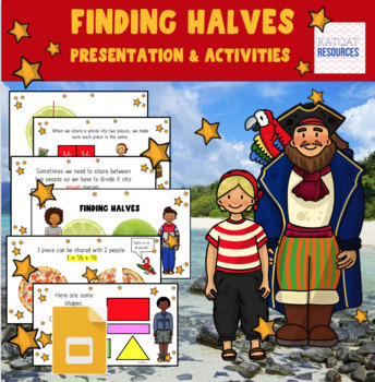 Preview of Finding a half - Shapes and fractions - Kindergarten - halves - Google ™ Lessons