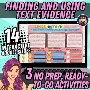 Preview of Finding and Using Text Evidence: Digital Interactive Notebook 