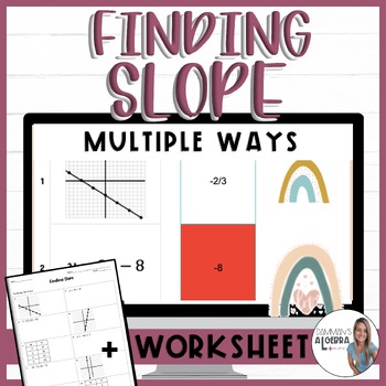 Preview of Finding slope multiple ways self-checking digital sticker sheet