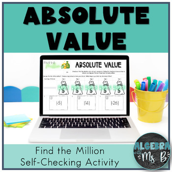 Preview of Finding the Absolute Value Digital Self-Checking Activity