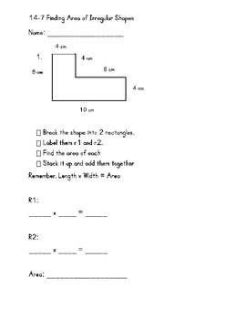 Preview of Finding the Area of Irregular Shapes