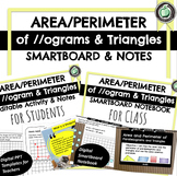 Finding the Area & the Perimeter of Parallelograms and Tri