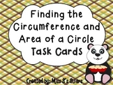 Finding the Circumference and Area of a Circle Task Cards