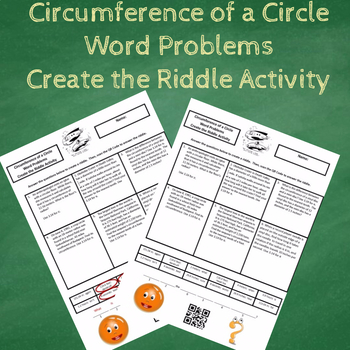 Preview of Finding the Circumference of a Circle Word Problems Create the Riddle Activity