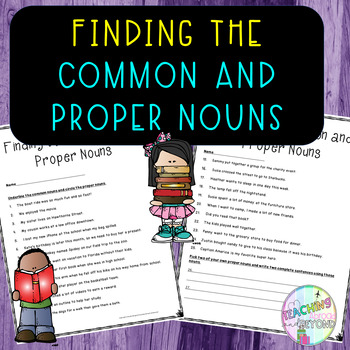 Preview of Finding the Common and Proper Nouns - No Prep