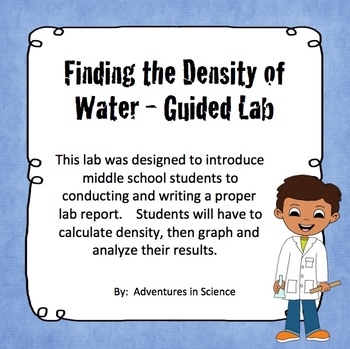 density of water for kids