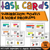 Subtraction QR Code Task Cards {Models & Word Problems} 2.OA.1