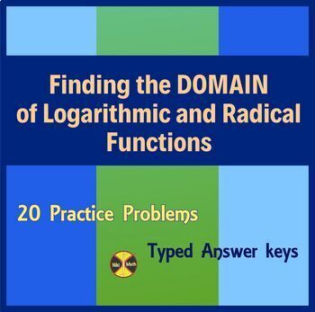 Preview of Finding the Domain of Logarithmic and Radical Functions-Distance Learning
