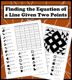Finding the Equation of a Line Given Two Points Color Worksheet