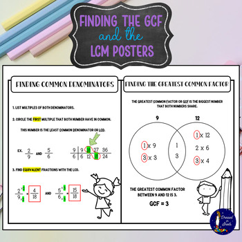 Preview of Finding the GCF and the LCM Posters