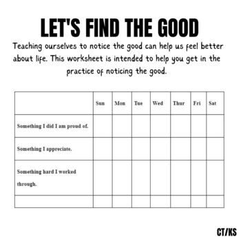 Preview of Finding the Good