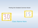Finding the Greatest Common Factor GCF