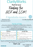 Finding the LCM and HCF - A scaffold