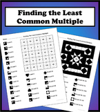 Finding the Least Common Multiple LCM Color Worksheet