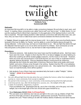 Preview of "Finding the Light in Twilight" Bible Study