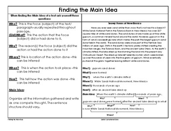 Finding the Main Idea Bundle by Sadie's Sensational Store | TpT