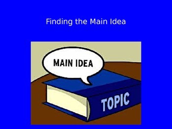 Preview of Finding the Main Idea PowerPoint