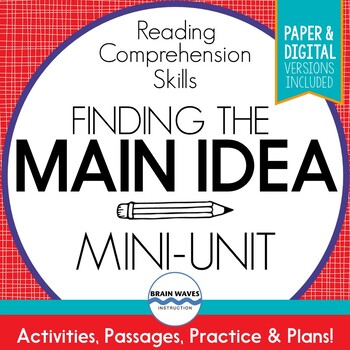 Preview of Main Idea Supporting Details Passages, Graphic Organizers, Activities, Lessons