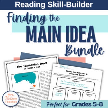 Preview of Finding the Main Idea Bundle Middle School