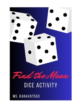Preview of Finding the Mean: Dice Activity