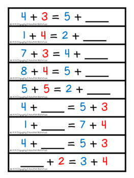 Finding the Missing Addend to Make Equivalent Number Sentences | TpT