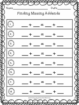 Finding the Missing Addend to Make Equivalent Number Sentences | TpT