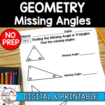 Preview of Finding the Missing Angle of a Triangle