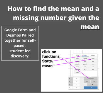 Preview of Finding the Missing Number Given the Mean