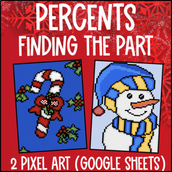 Preview of Finding the Part Digital Pixel Art | Percents Word Problems