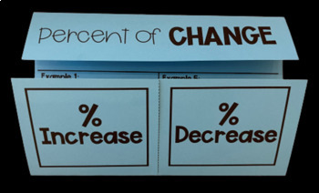 Preview of Finding the Percent of Change - Editable Foldable