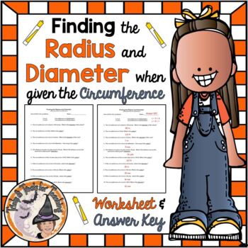 Preview of Finding the Radius and Diameter when Given the Circumference of a Circle + Key