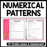 4th Grade Patterns Worksheets: Finding the Rule for Numeri